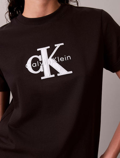 T-Shirt Calvin Klein con logo ricamato donna