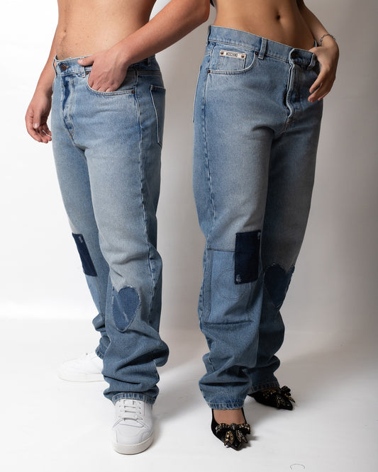 Jeans Moschino straight con patch