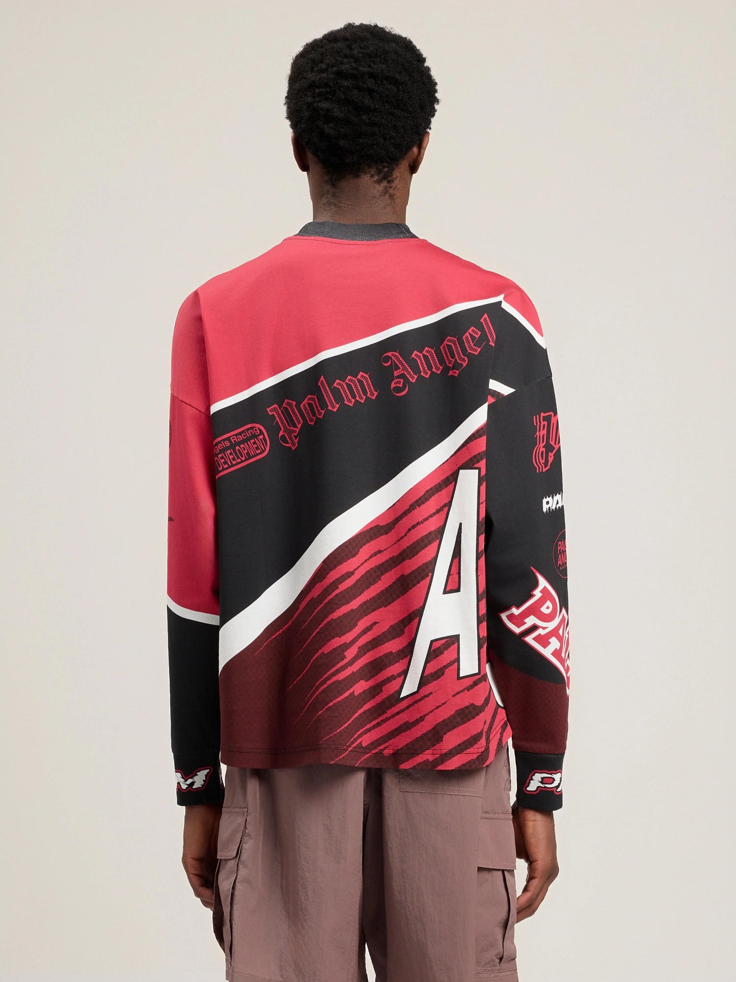 T-Shirt Palm Angels loose fit "Racing" uomo