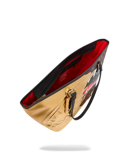Borsa Sprayground marrone SHARKS IN PARIS GOLD DRIP TOTE 