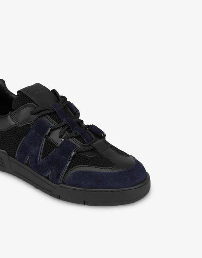 Sneakers Moschino con dettagli in suede uomo
