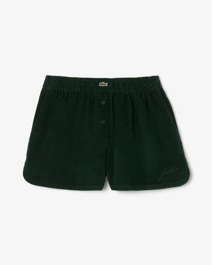 Bermuda Lacoste effetto velluto con bottoni donna