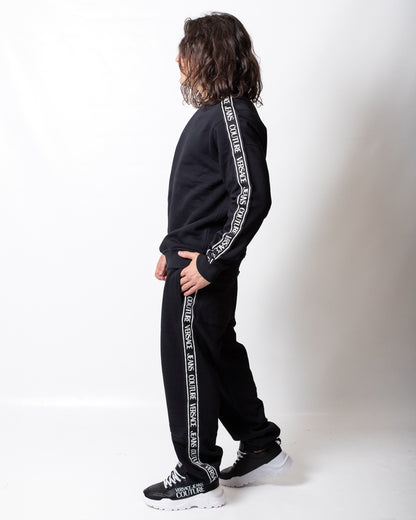 Felpa Versace Jeans Couture girocollo con bande logate uomo