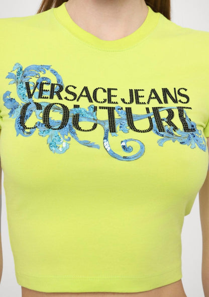 T-Shirt Versace Jeans Couture "Baroque strass" donna