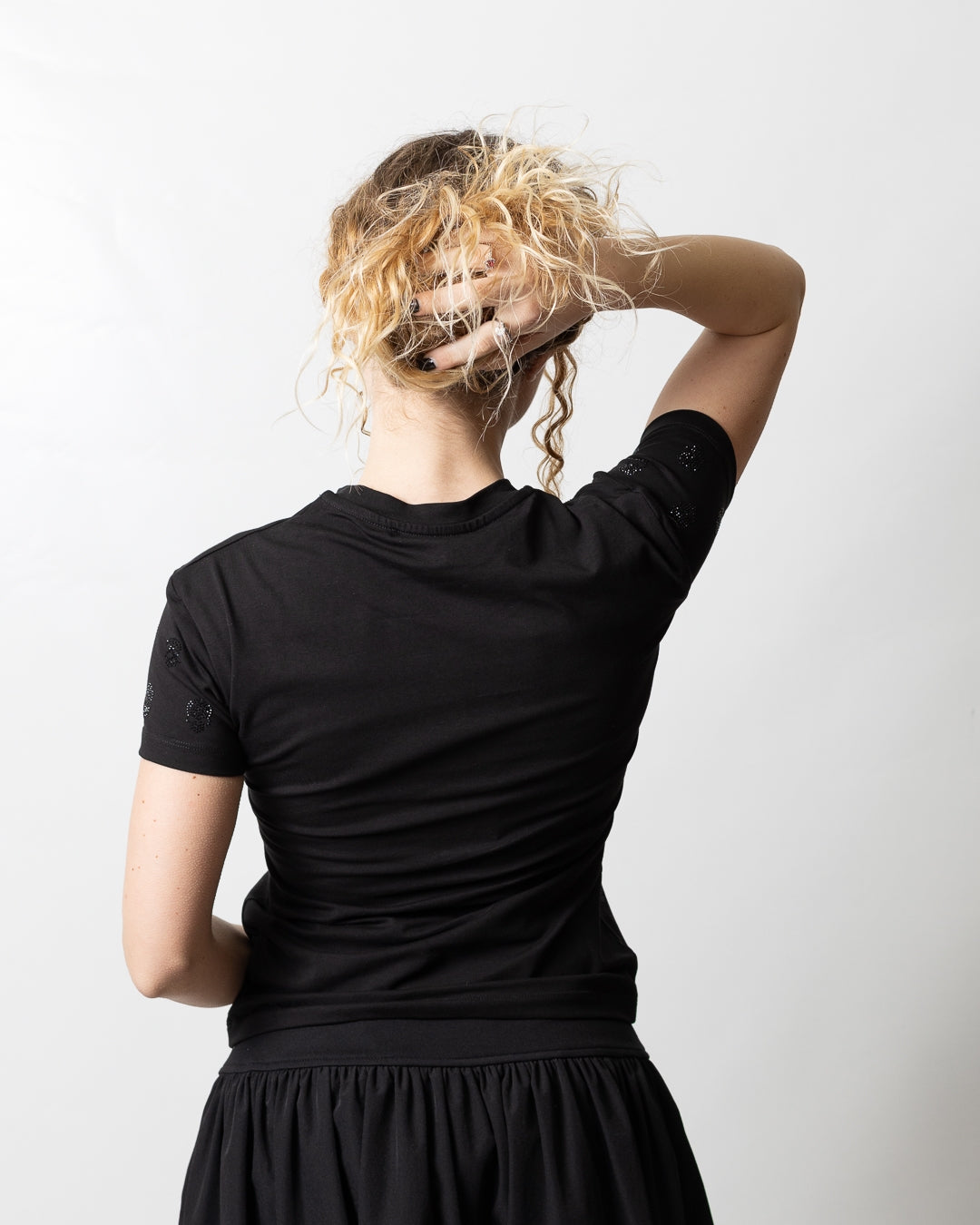 T-Shirt John Richmond slim con strass donna