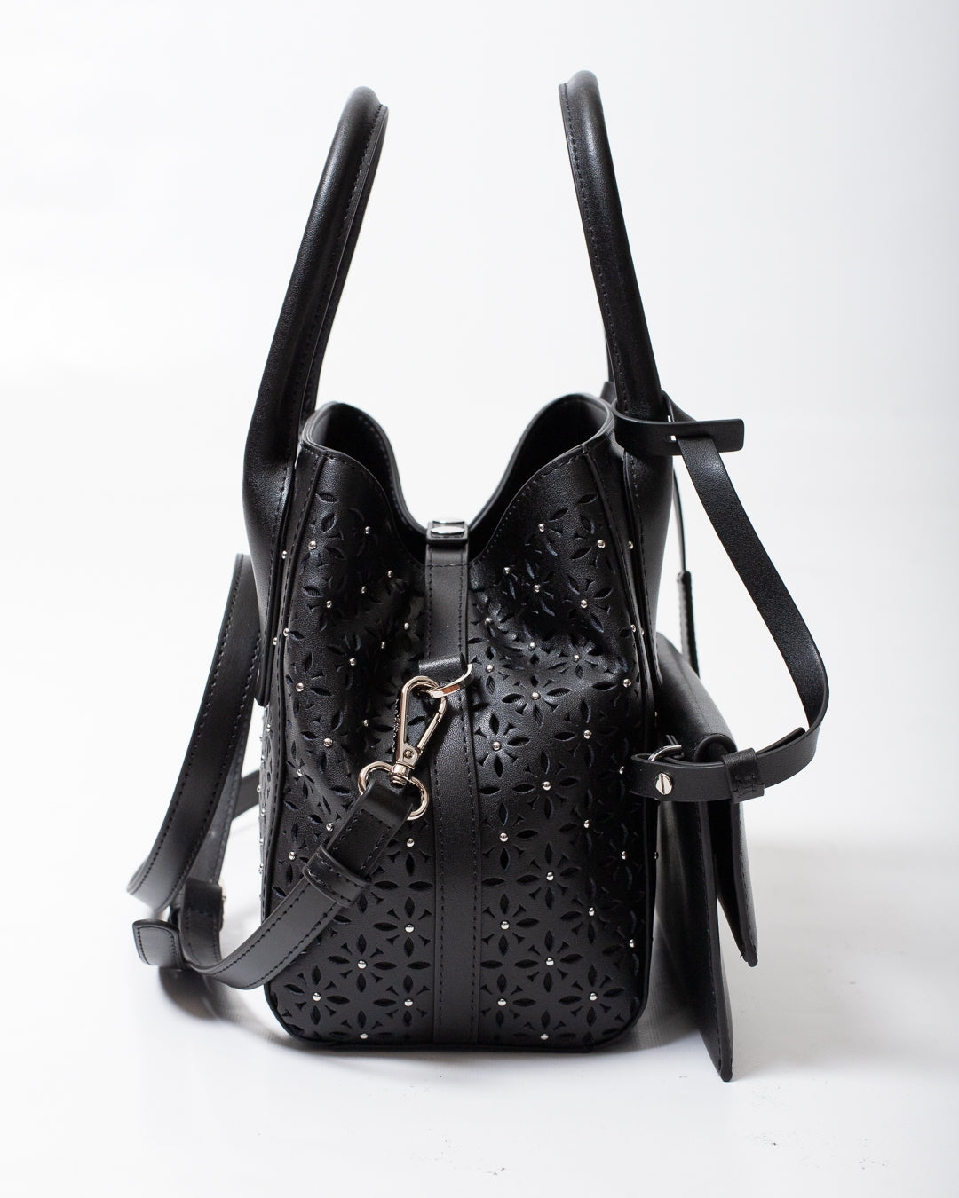 Borsa John Richmond in vera pelle con dettagli traforati donna