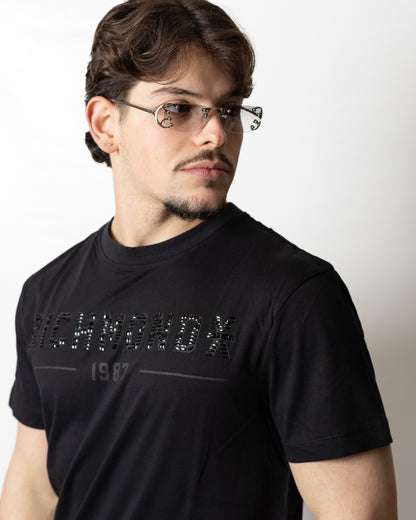 T-Shirt Richmond X con logo strass uomo