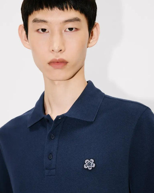 Polo Kenzo slim fit con logo in ricamo boke flower