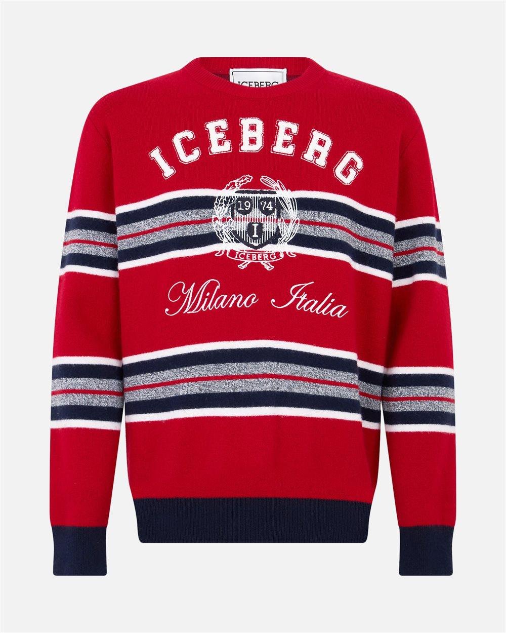 Maglia Iceberg in lana con logo e ricami