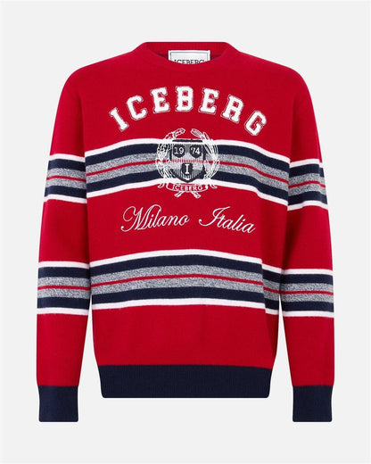 Maglia Iceberg in lana con logo e ricami