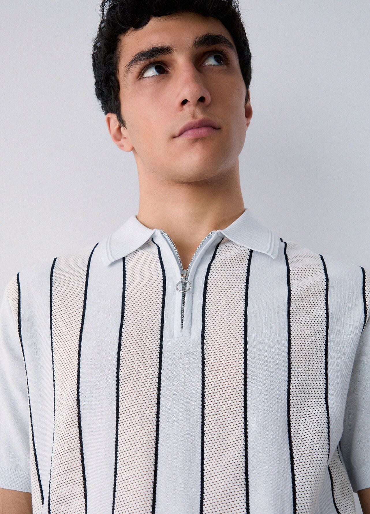 Polo Liu Jo in maglia con mezza zip uomo