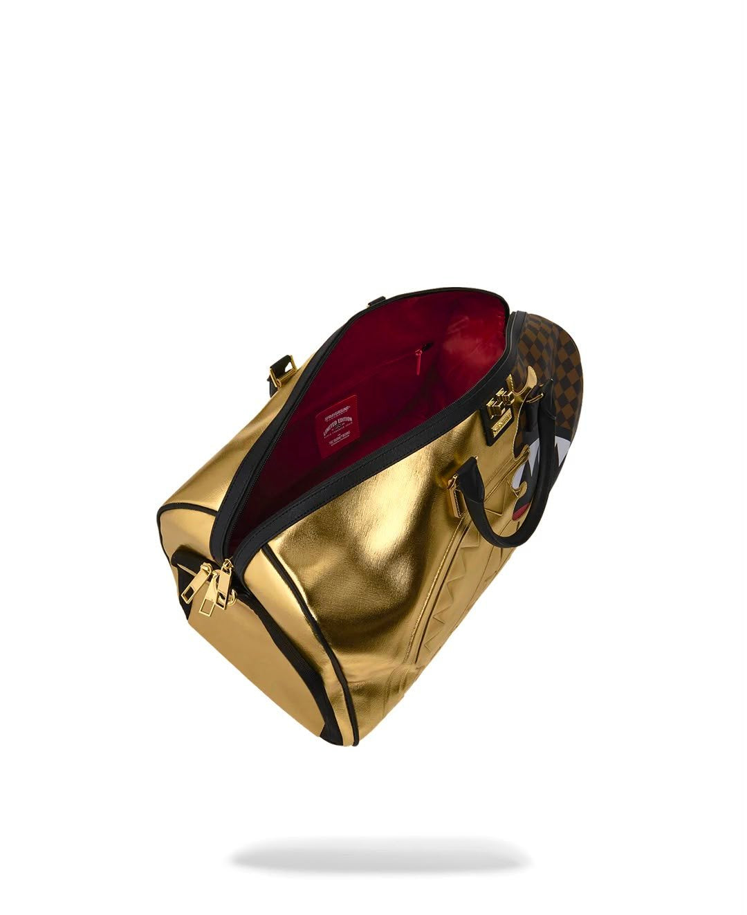 Borsone Sprayground marrone SHARKS IN PARIS GOLD DRIP DUFFLE