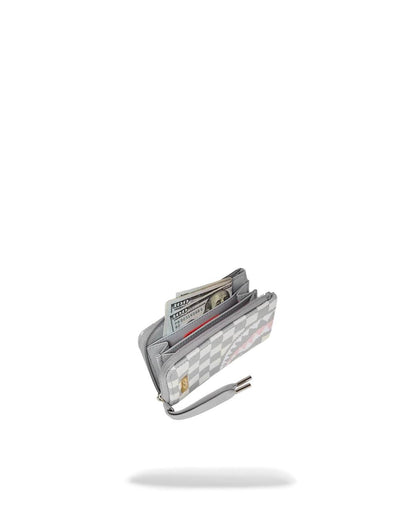 Portafoglio Sprayground bianco Knit sharks in paris in cream zip-out wallet