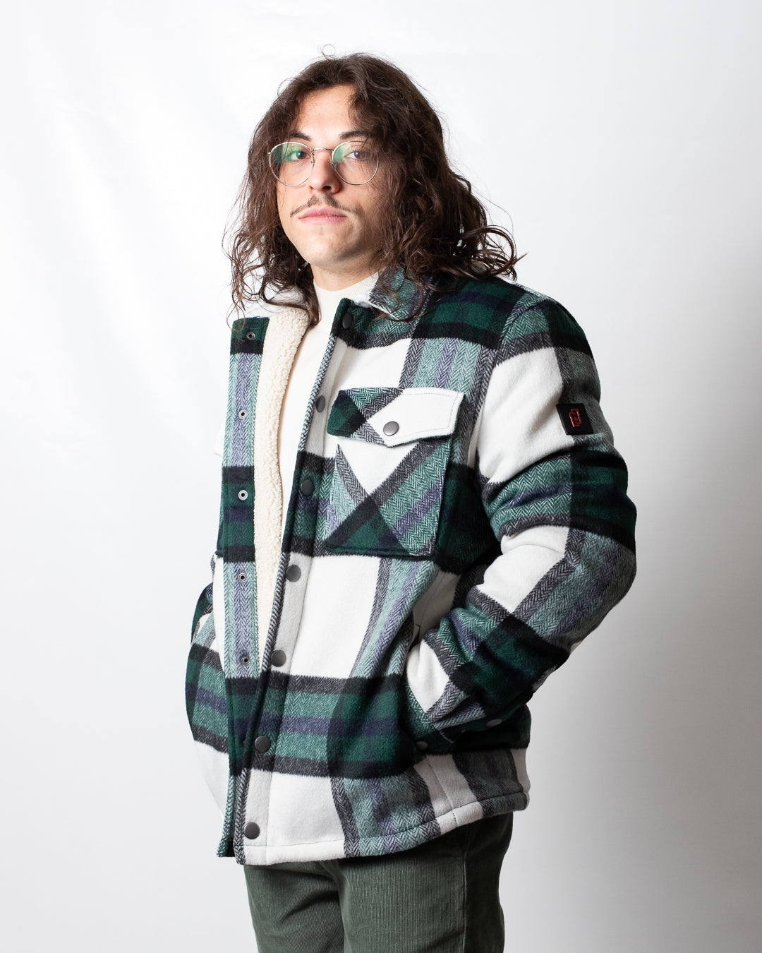 Giubbotto Liu Jo a quadri in misto lana uomo