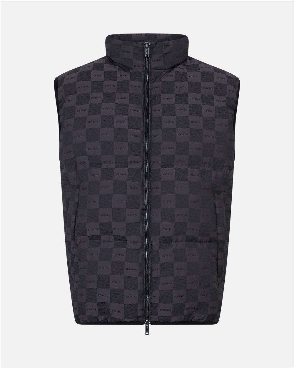 Gilet Iceberg trama a scacchi con loghi