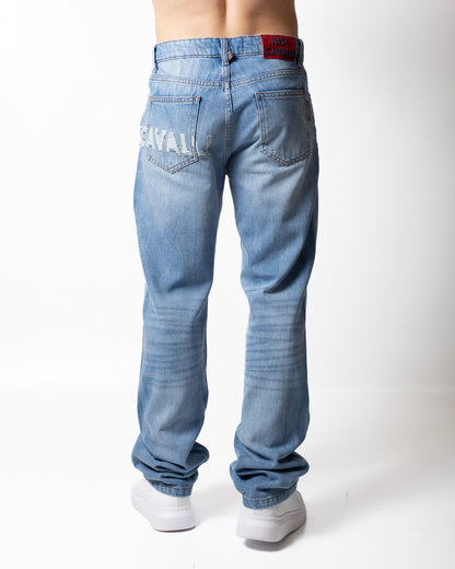 Jeans Just Cavalli straight con tagli uomo