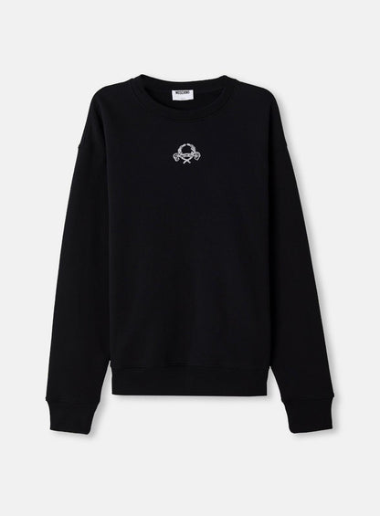 Felpa Moschino girocollo "Laurel Crown" uomo