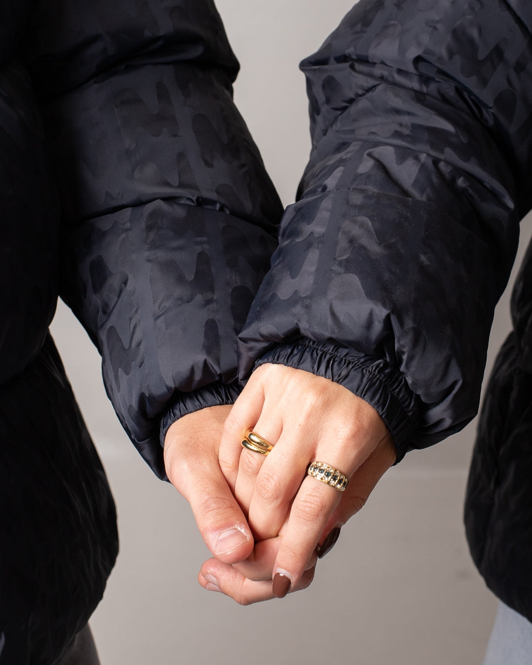 Giubbotto MSGM puffer con logo all-over