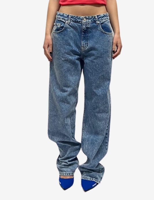 Pantalone Moschino jeans in denim con impunture donna