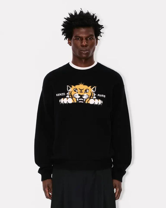 Maglia Kenzo Paris "Happy Tiger" in misto lana uomo