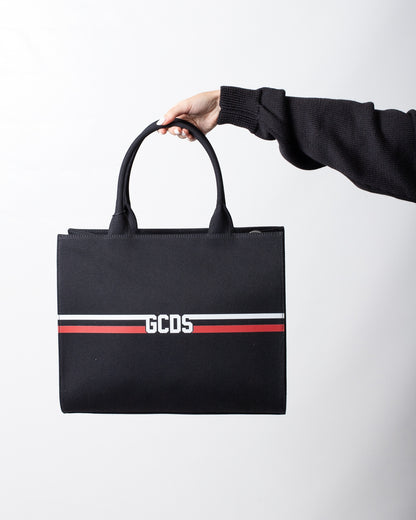 Borsa GCDS in tessuto "Logo stripes" donna