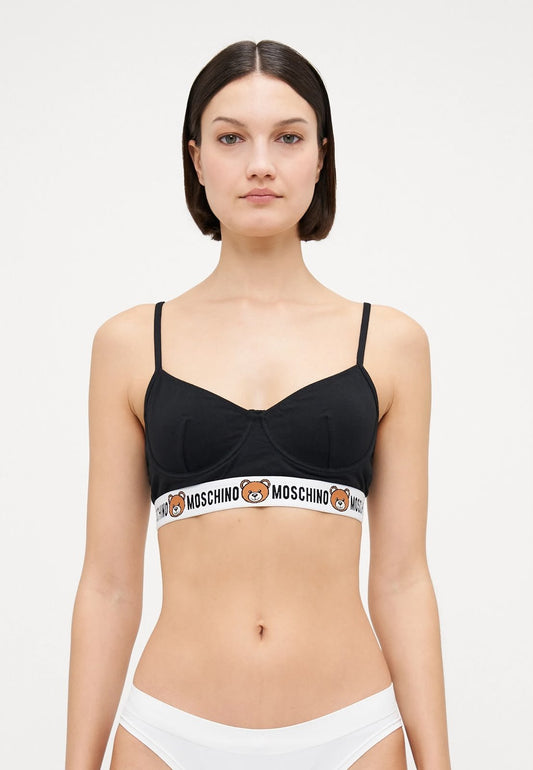Bralette Moschino Active con elastico logato