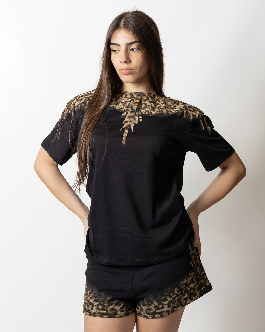 T-Shirt Marcelo Burlon "Wings Animalier" donna