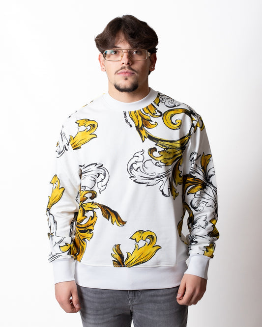 Felpa Versace Jeans Couture girocollo "Barocco Outline" uomo