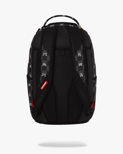 Zaino Sprayground nero GRAY PEEKING CHARACTER CHECK DLXSV BACKPACK
