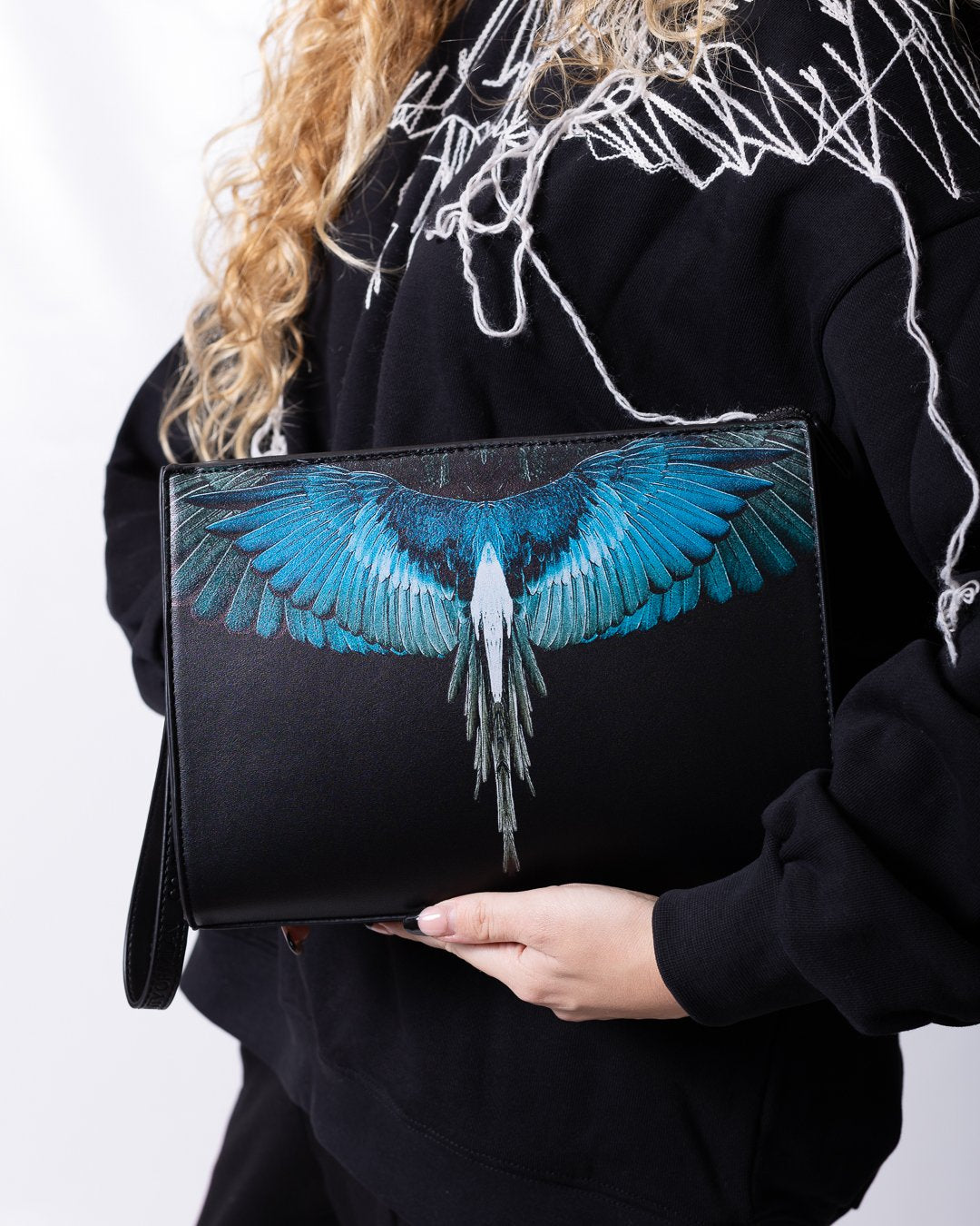 Pochette Marcelo Burlon in ecopelle "Icon Wings"