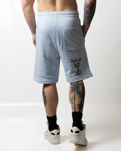 Bermuda Comme des Fuckdown in felpa con stampe uomo