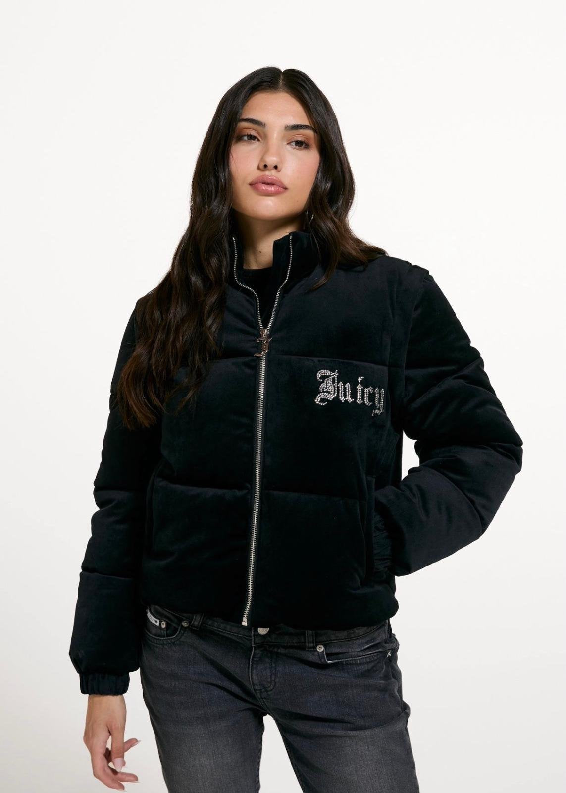 Giubbotto Juicy Couture con logo strass