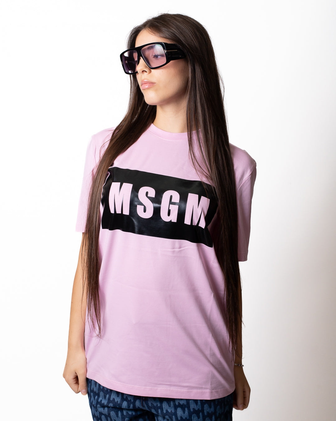 T-Shirt MSGM stampa "Logo Box"