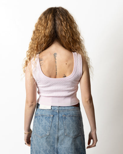 Canotta Calvin Klein ricamata cropped donna