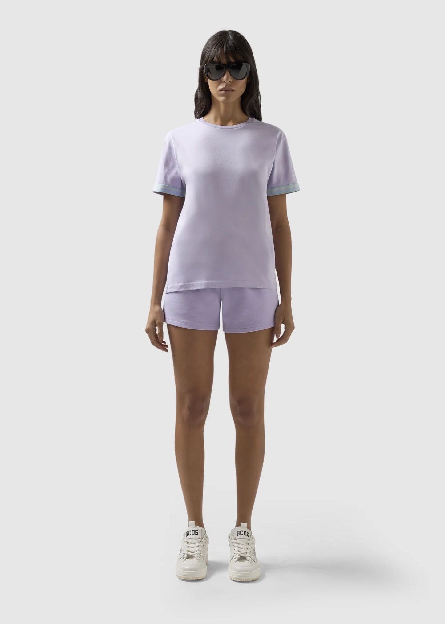 Short GCDS Essentials in felpa "Logo Tape" donna