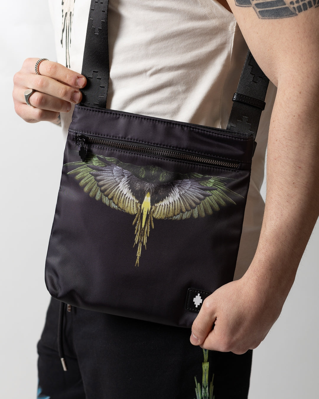 Tracolla Marcelo Burlon in nylon "Icon Wings Yellow"