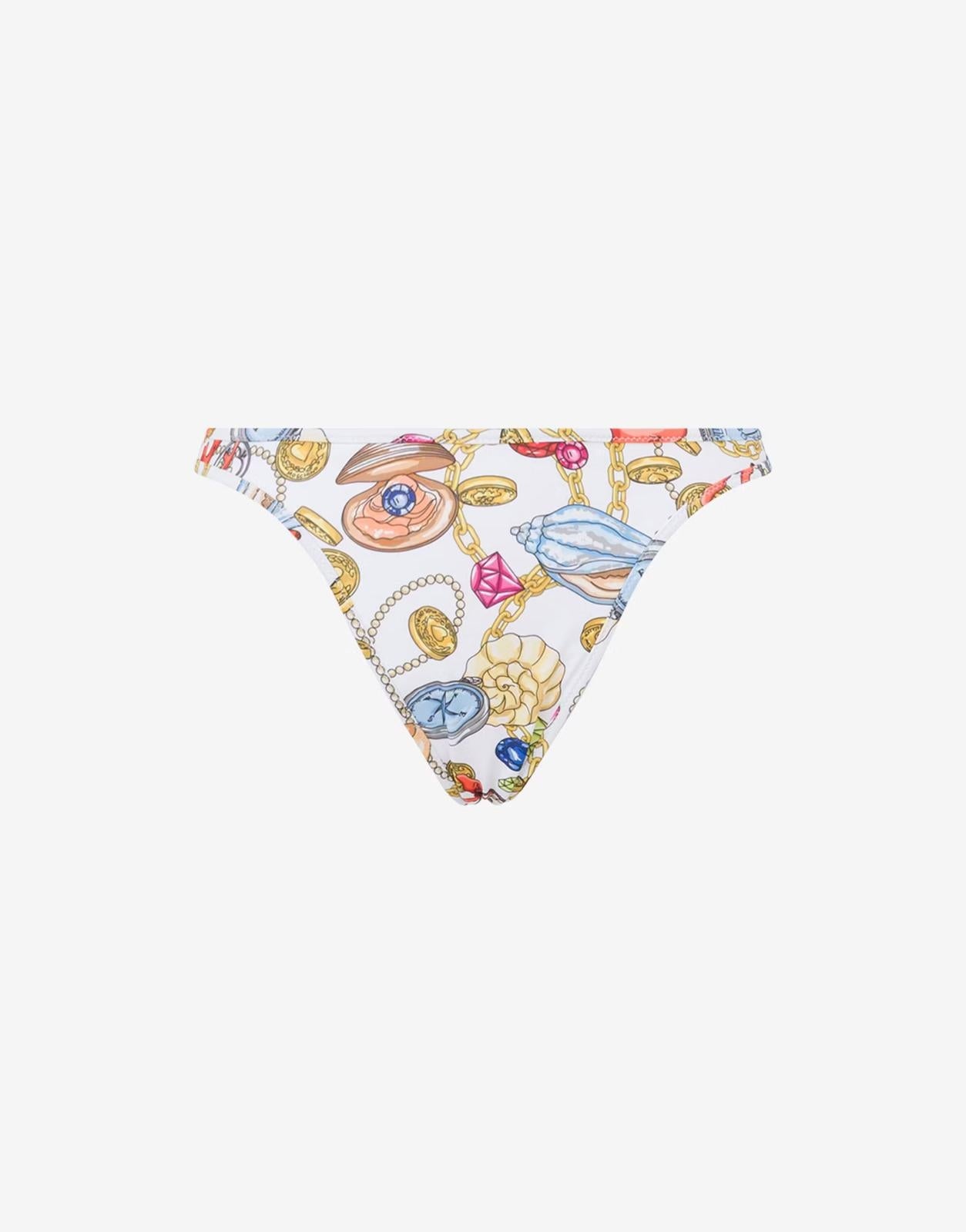 Slip mare Moschino Swim con stampa "Shell Jewels" donna