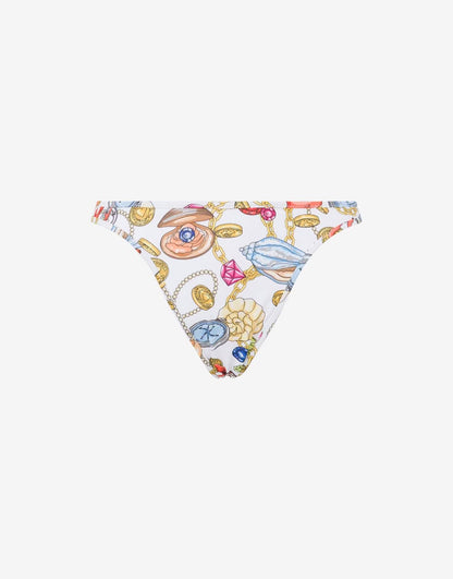 Slip mare Moschino Swim con stampa "Shell Jewels" donna
