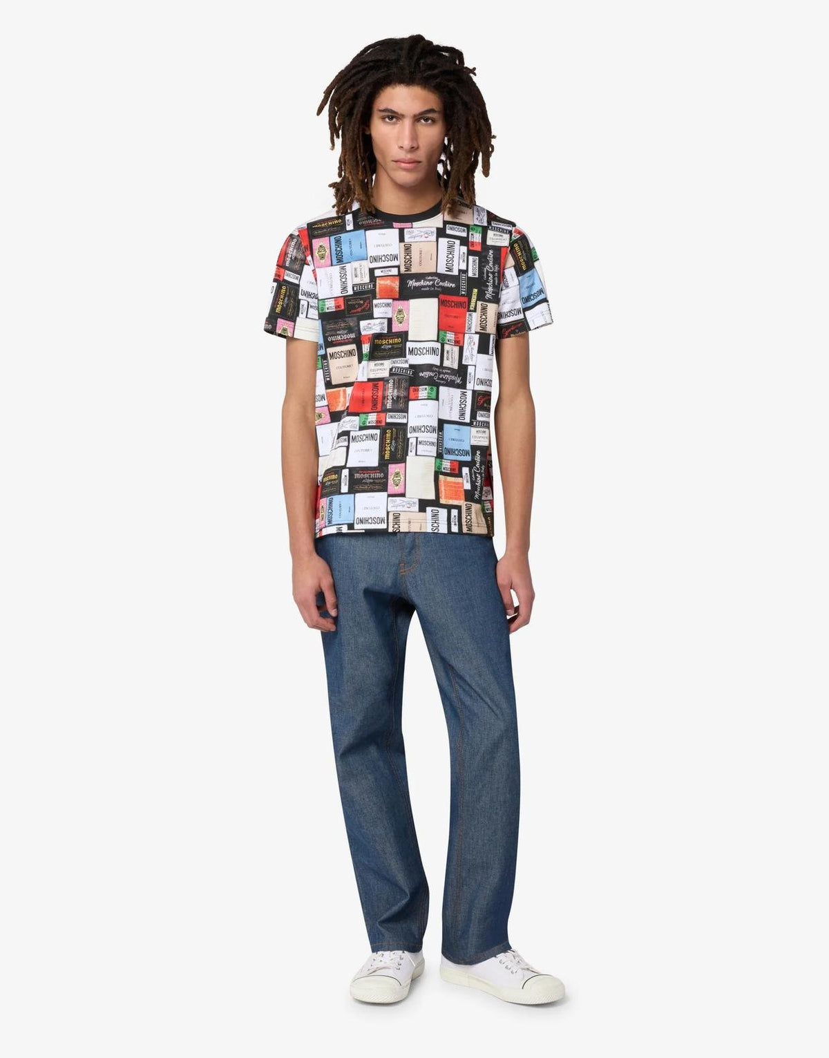 T-Shirt Moschino "Labels All-over" uomo