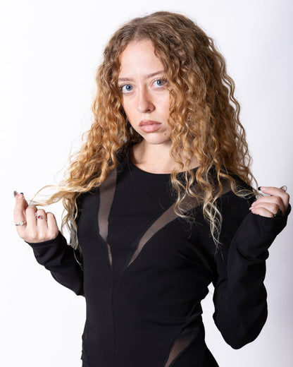 Abito Richmond X con dettagli in trasparenza e zip donna