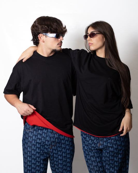 T-Shirt MSGM doppio tessuto con ricamo