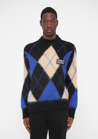 Maglia Versace Jeans Couture girocollo "Argyle" uomo