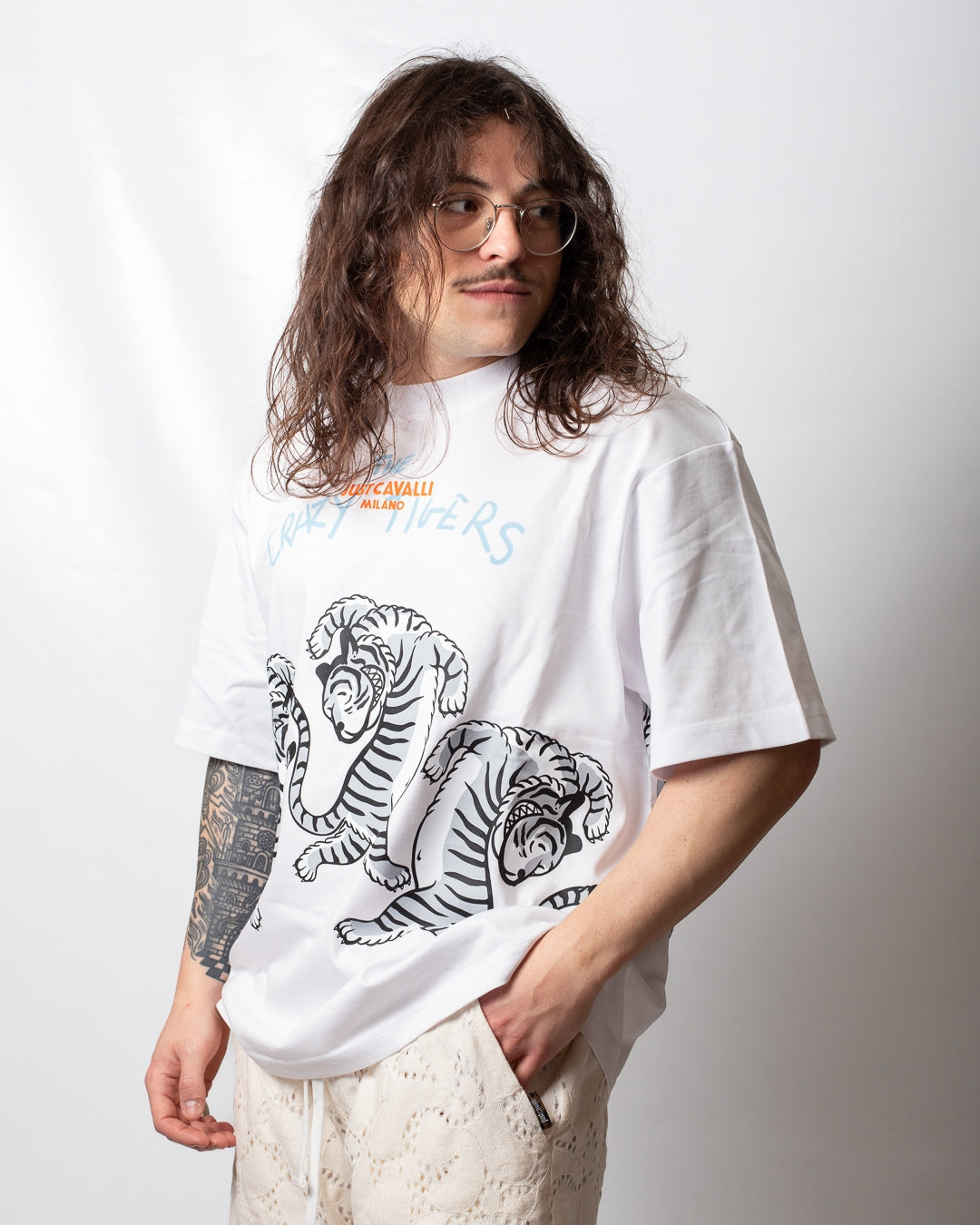 T-Shirt Just Cavalli "Crazy Tigers" uomo
