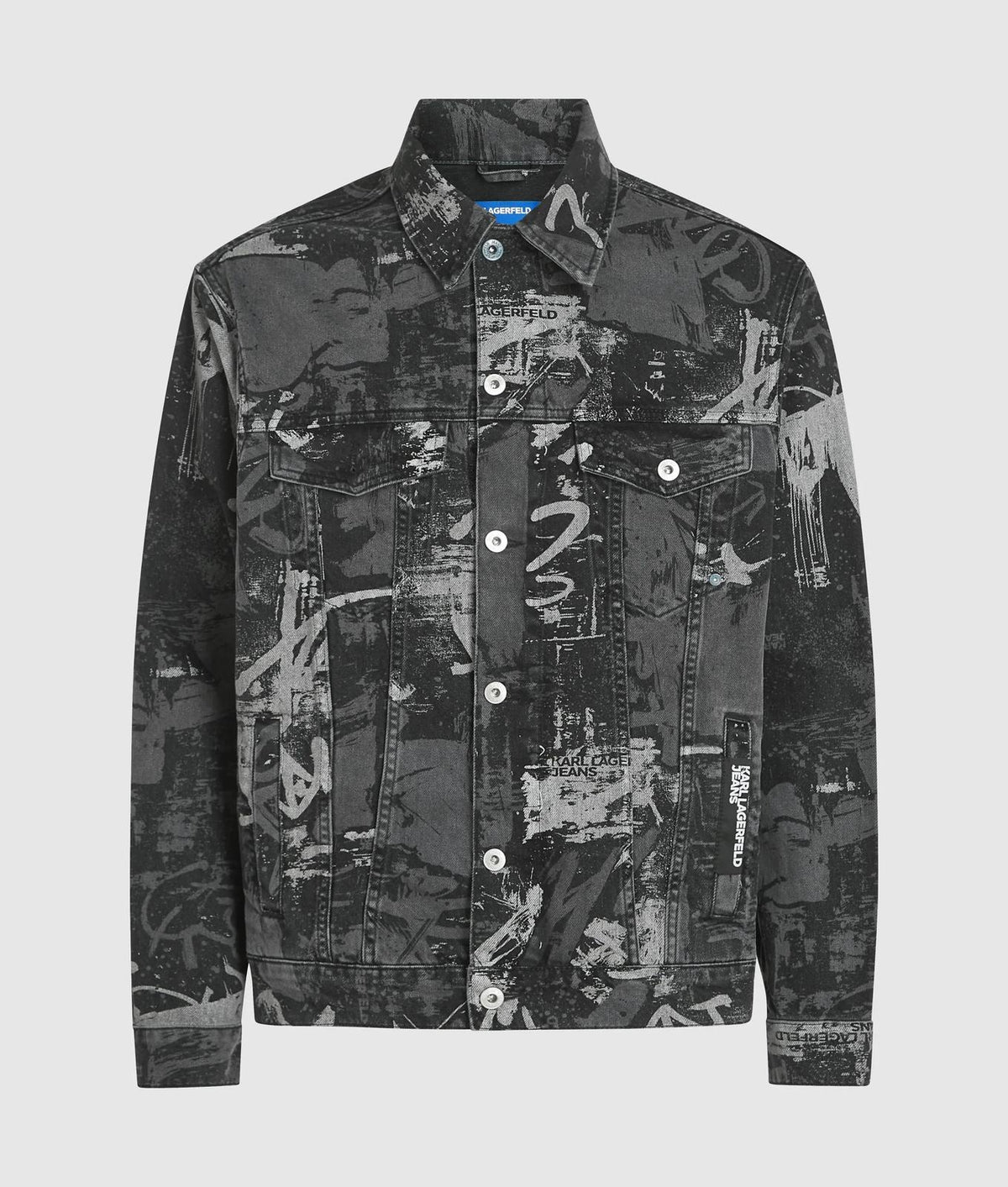 Giubbotto Karl Lagerfeld Jeans in denim stampato uomo