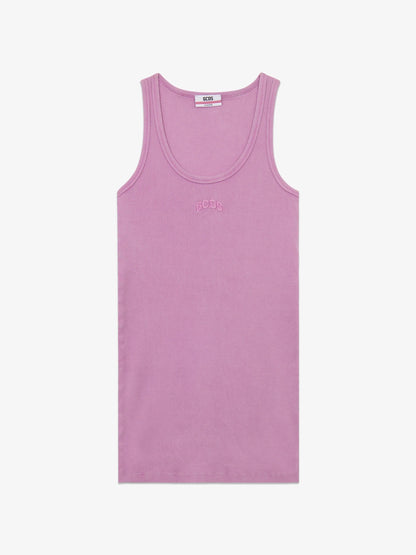 Abito GCDS Essentials in costina "Rib Logo" donna