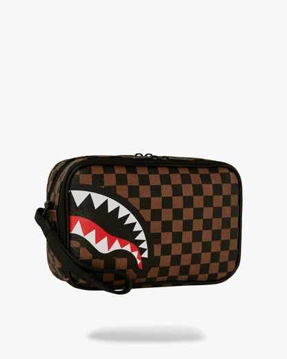Pochette e beauty Sprayground marrone "CHECK 2 EMBOSS TOILETRY BAG"