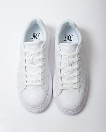 Sneakers Just Cavalli in ecopelle con logo jacquard uomo