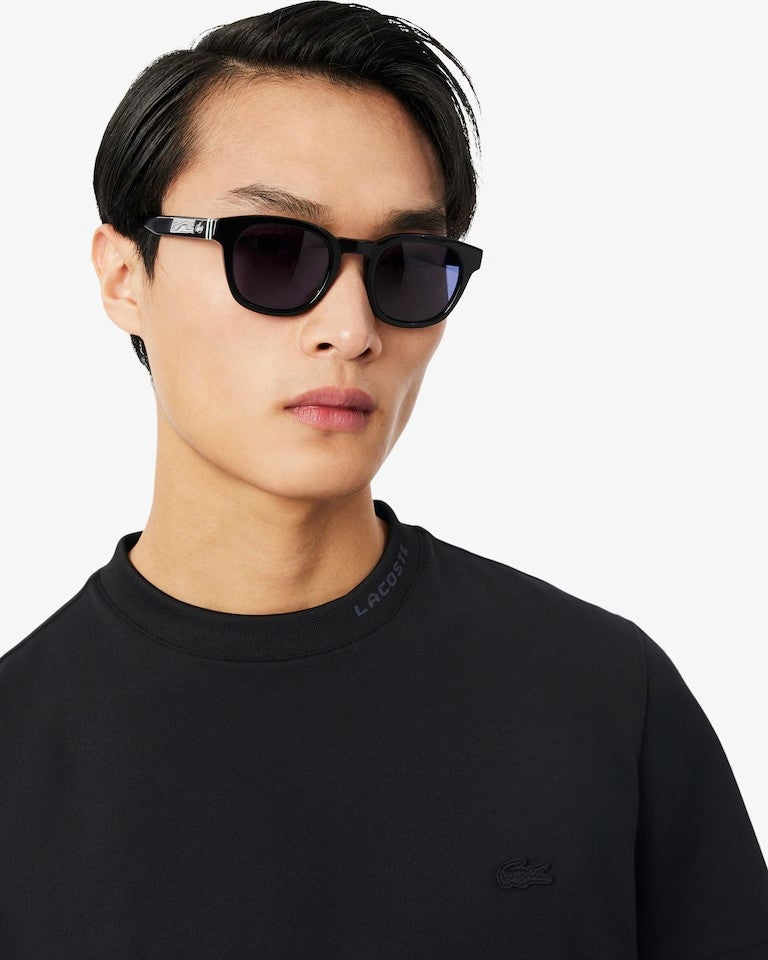 T-Shirt Lacoste con collo logato uomo