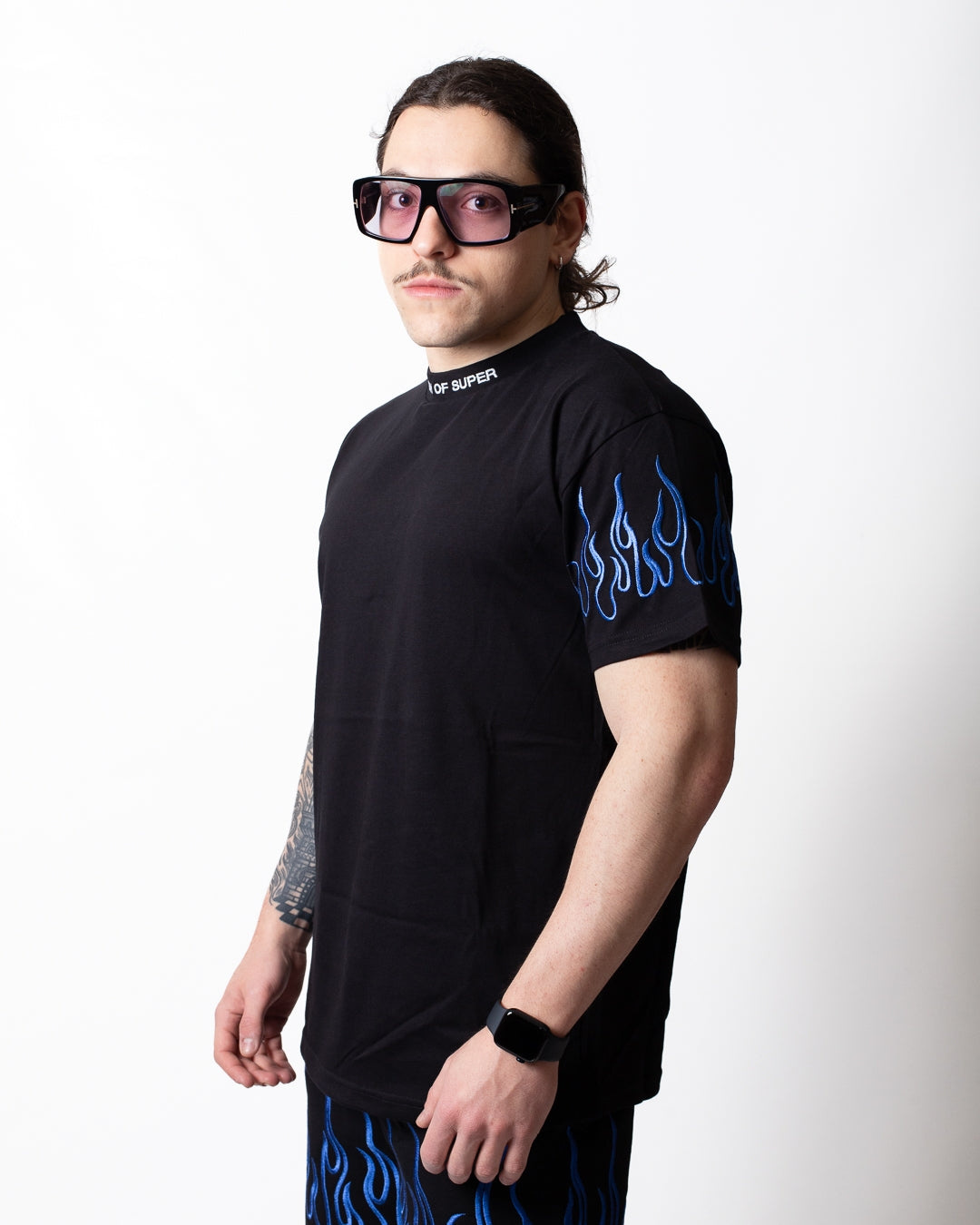 T-Shirt Vision of Super "Blue Flames" uomo