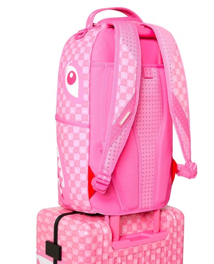Valigia Sprayground fucsia PINK NEW CHECK FACES CARRY-ON LUGGAGE